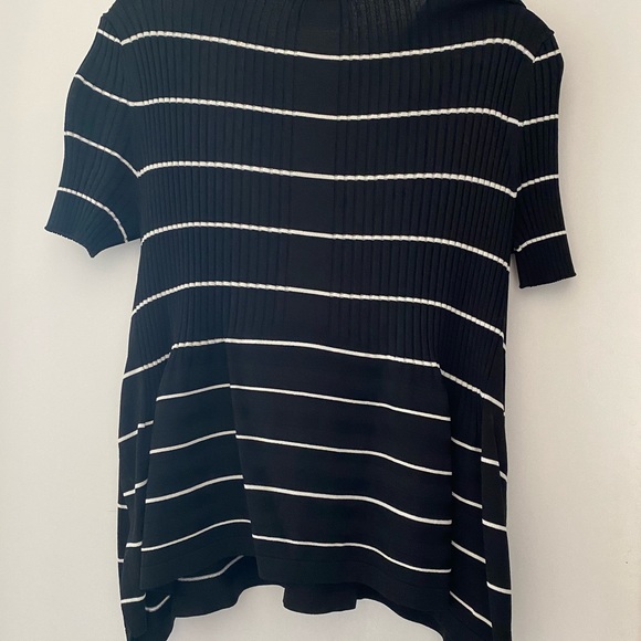 Modern Citizen — Black and White Striped Tee/Blouse - Picture 3 of 3